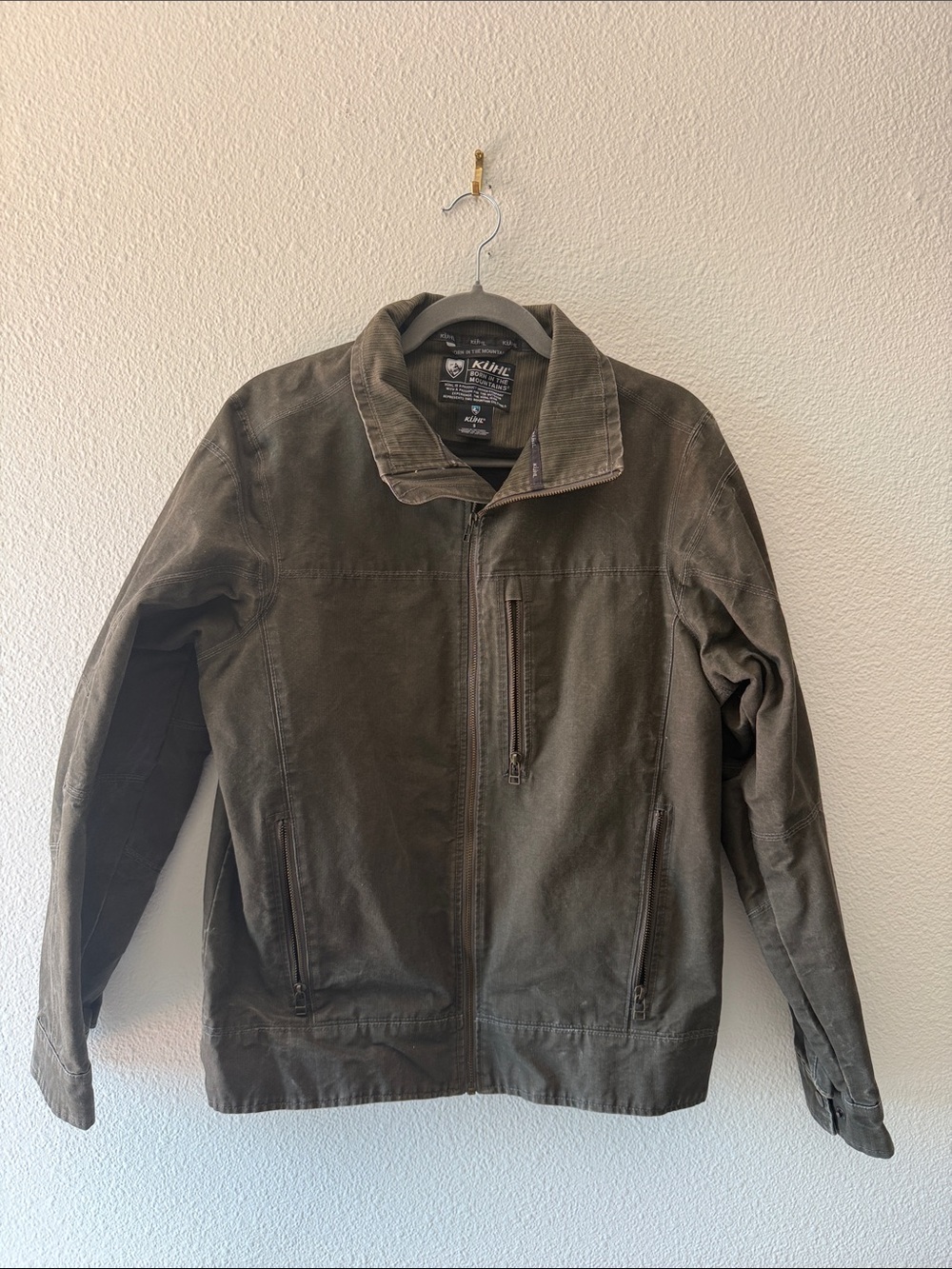 Kuhl Men's Olive Brown Lightweight Zip Jacket